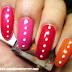 Very simple Colorful Nail Art with white dots :DIY