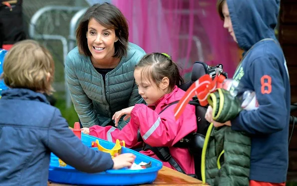 Princess Marie of Denmark attended the Special Schools Sports Day (Specialskolernes Idrætsdag 2015) held at the Aabenraa Stadium