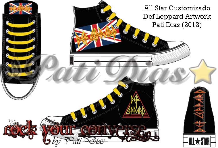 Converse All Star Customizado Rock Your Converse! Def Leppard