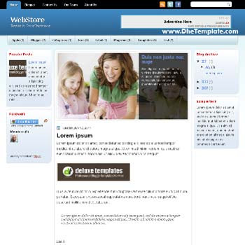 WebStore blogger template. 3 column blogger template