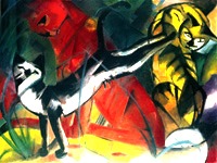 Franz Marc, trois gros chats Franz Marc, trois gros chats