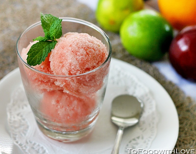 To Food with Love Watermelon and Lime Sorbet