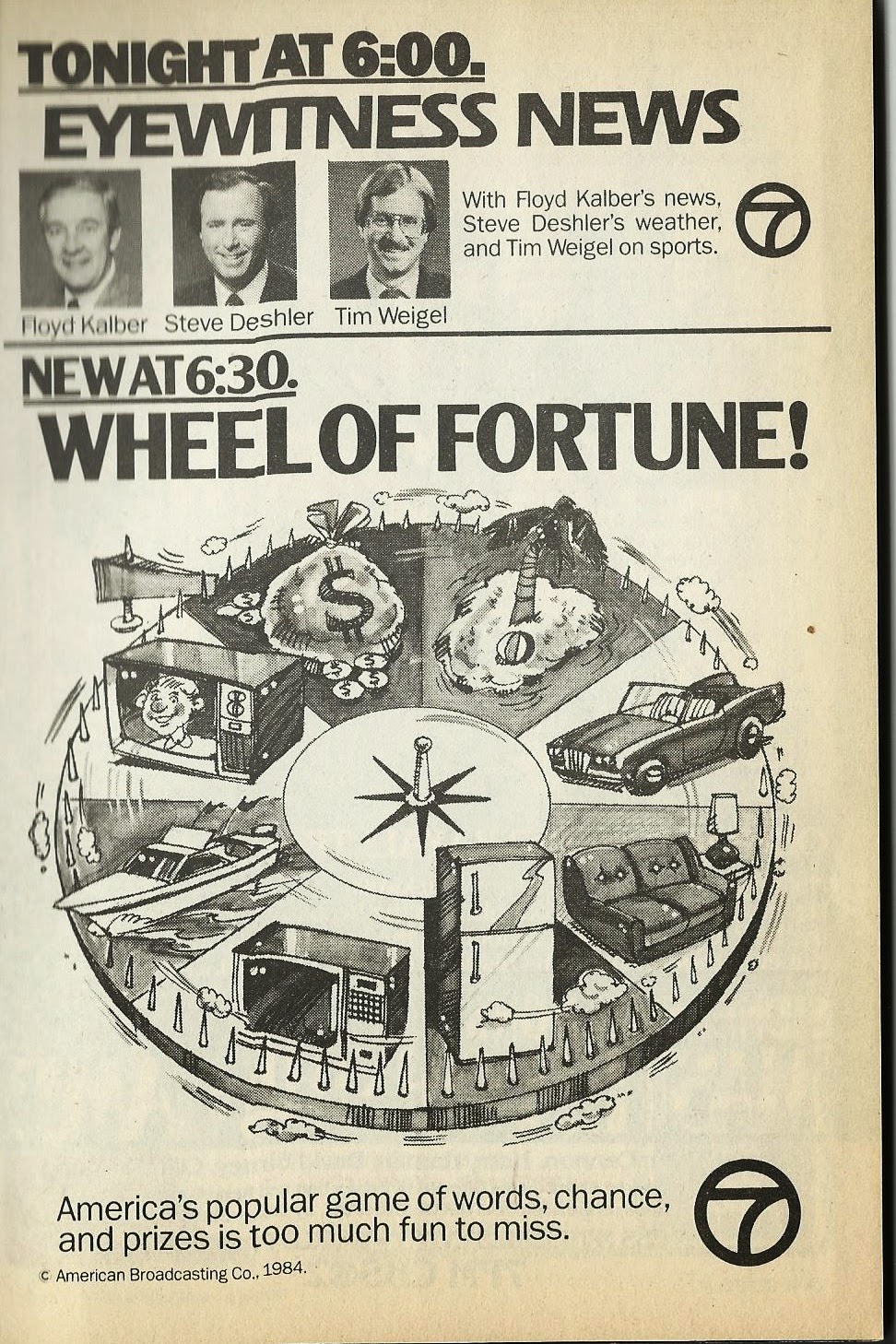 The TV Guide Historian Eyewitness News/Wheel of Fortune Ad