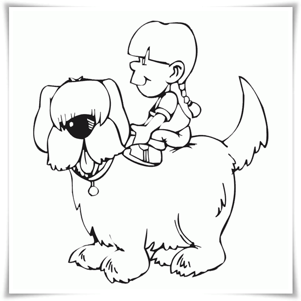 Ausmalbilder von Hunden Kostenlose Hund Vorlage zum - Kostenlose Ausmalbilder Hunde