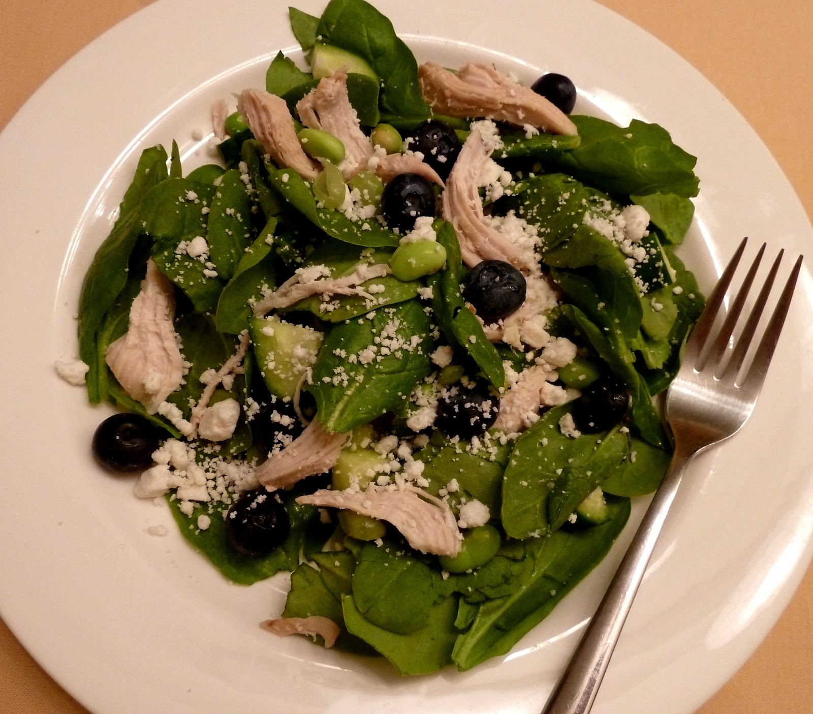 Cracked Pepper Spinach, Blueberry & Goat Cheese Salad