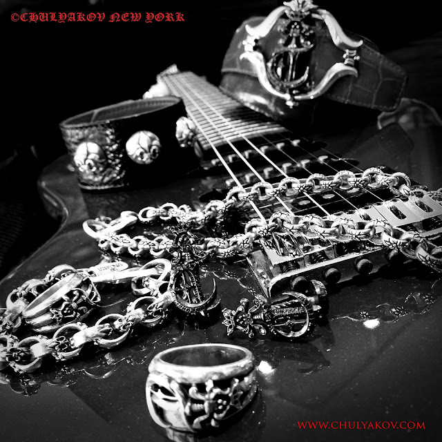 Rock 'n' Roll Silver Jewelry and Leather Accessories Collection Chulyakov New York