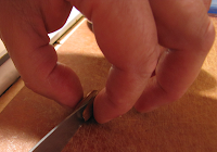 Closeup of Almond-Slicing Technique