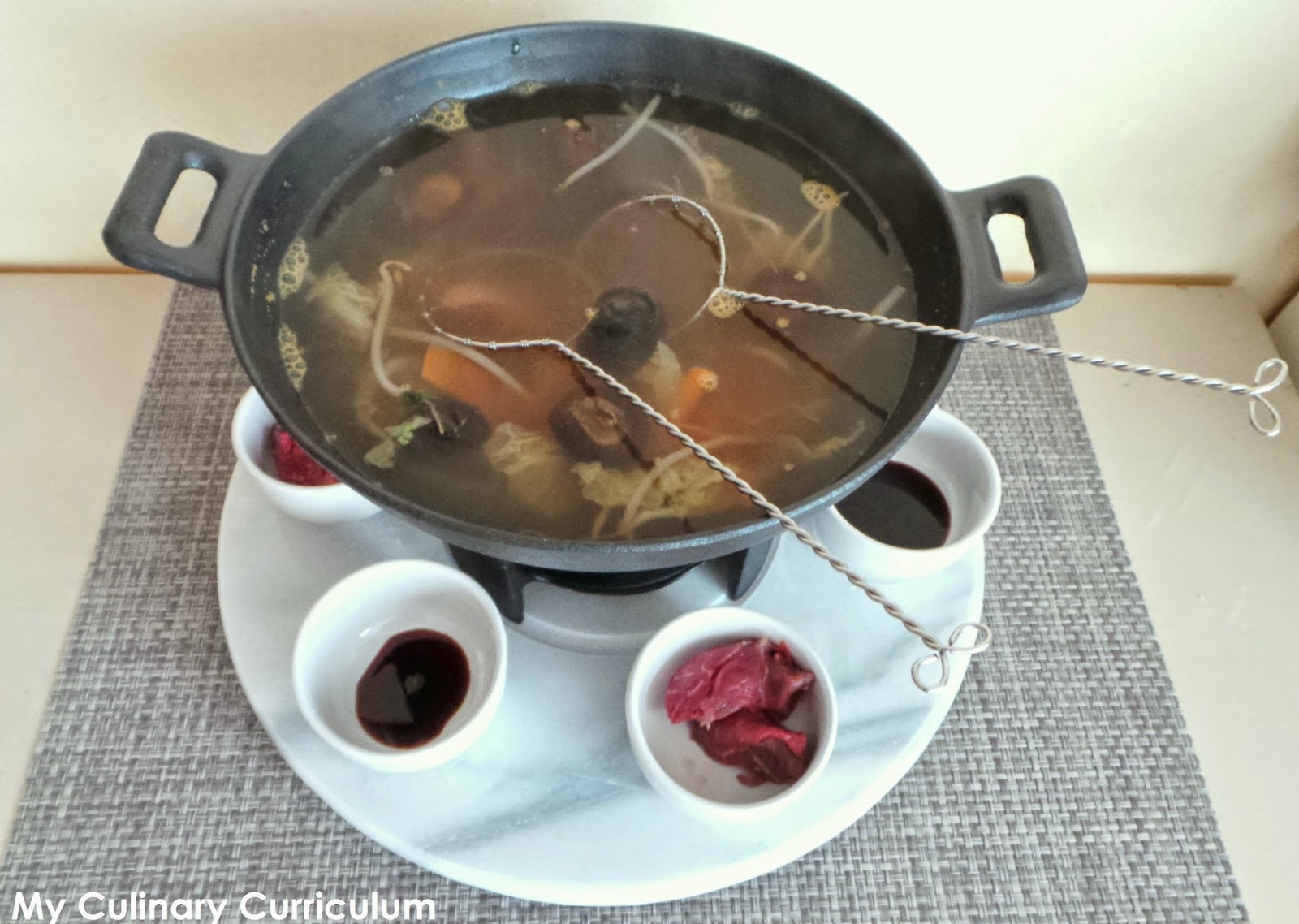 Soupe façon fondue chinoise