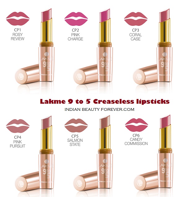 Lakme 9 to 5 Crease less Creme Lipstick Price and Info New Launch