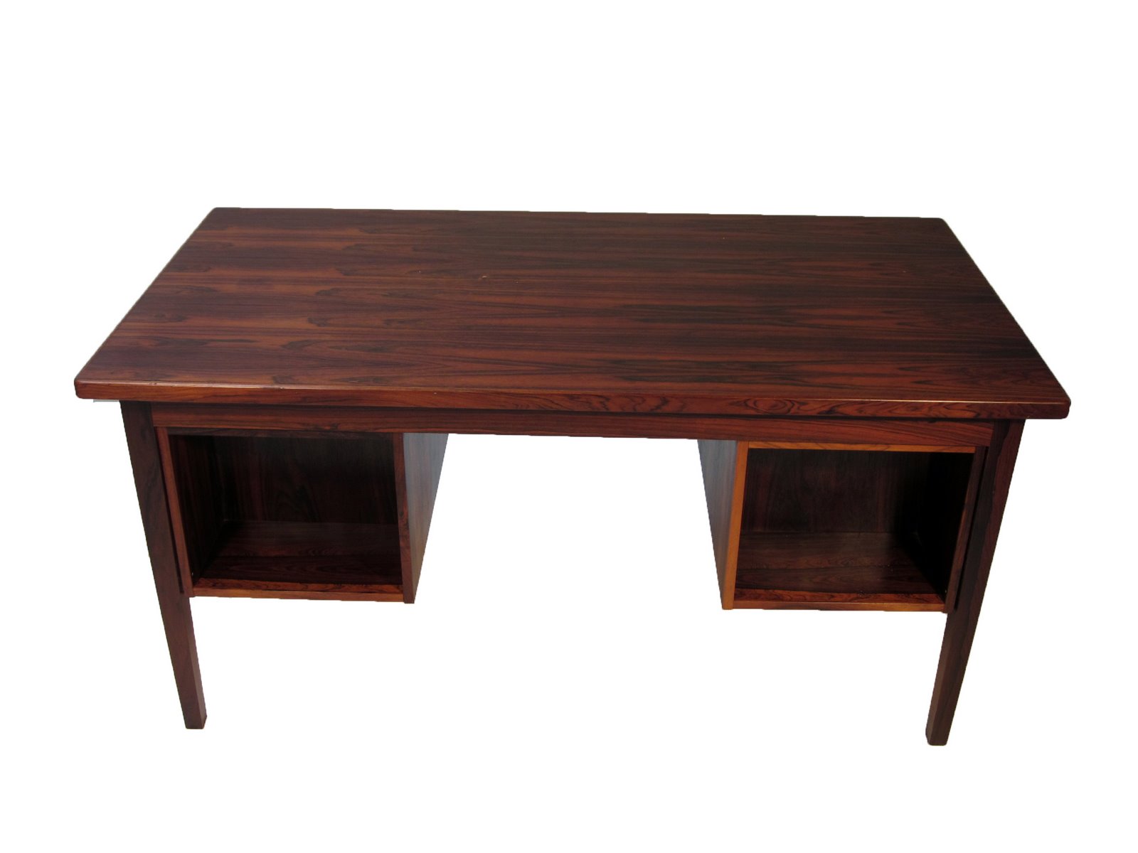 Brazilian Rosewood Desk Front View Uber Modern