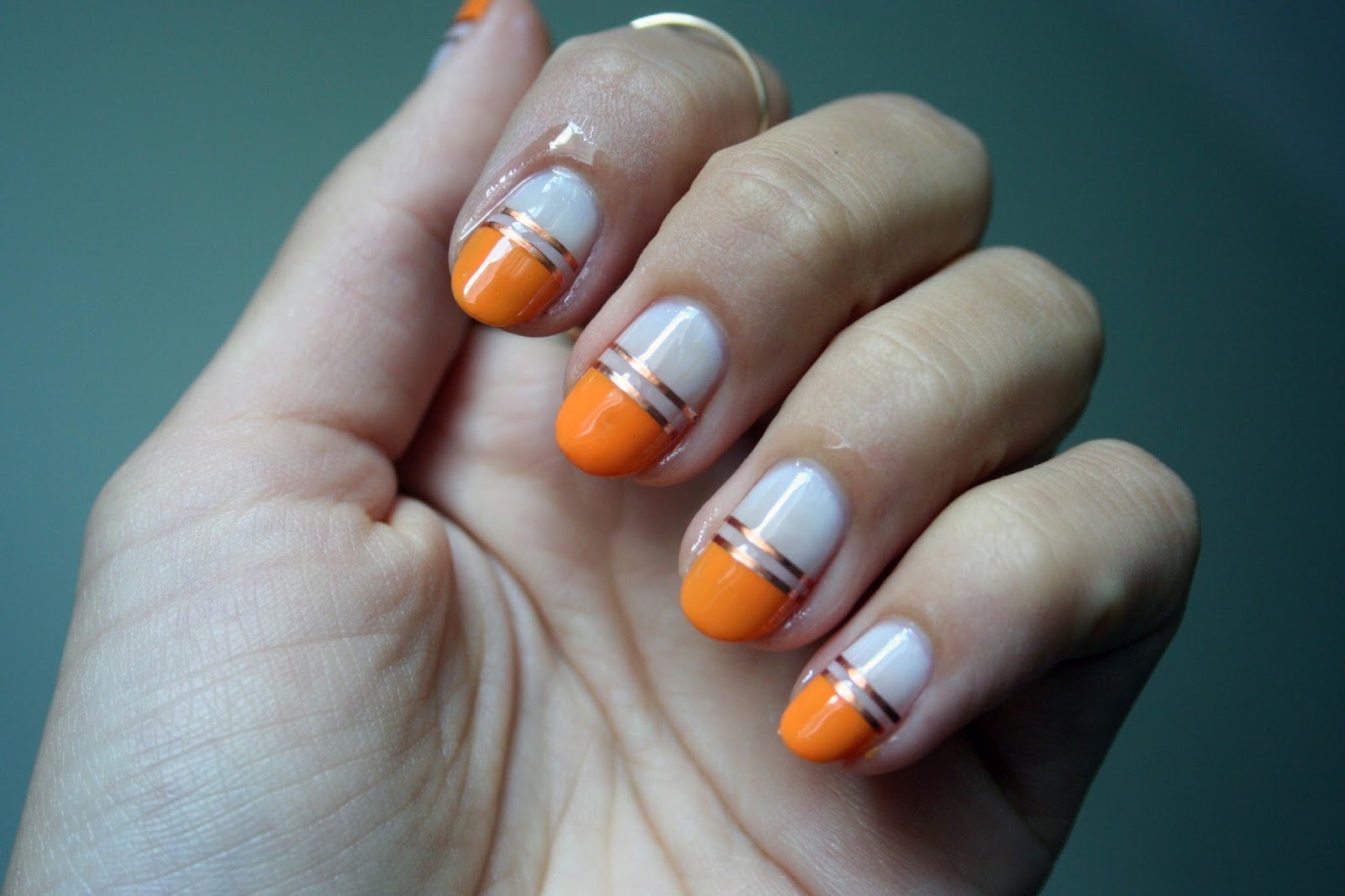 nail art with tape step by step