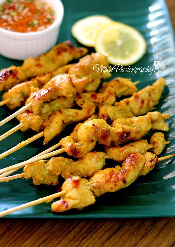 Min's Blog 香茅鸡沙爹 Lemongrass Chicken Satay