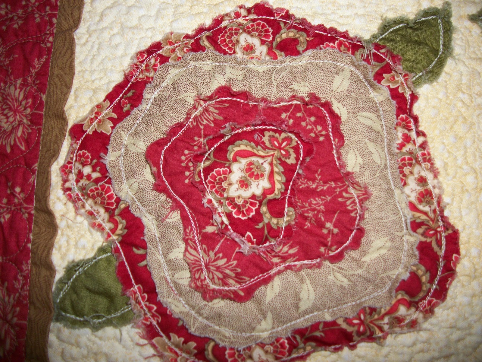 How To Hand Quilt RagEdge Applique