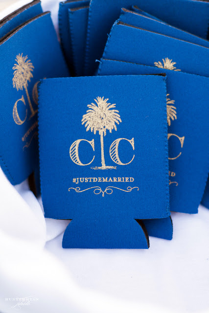 Custom Wedding Monogram Koozie