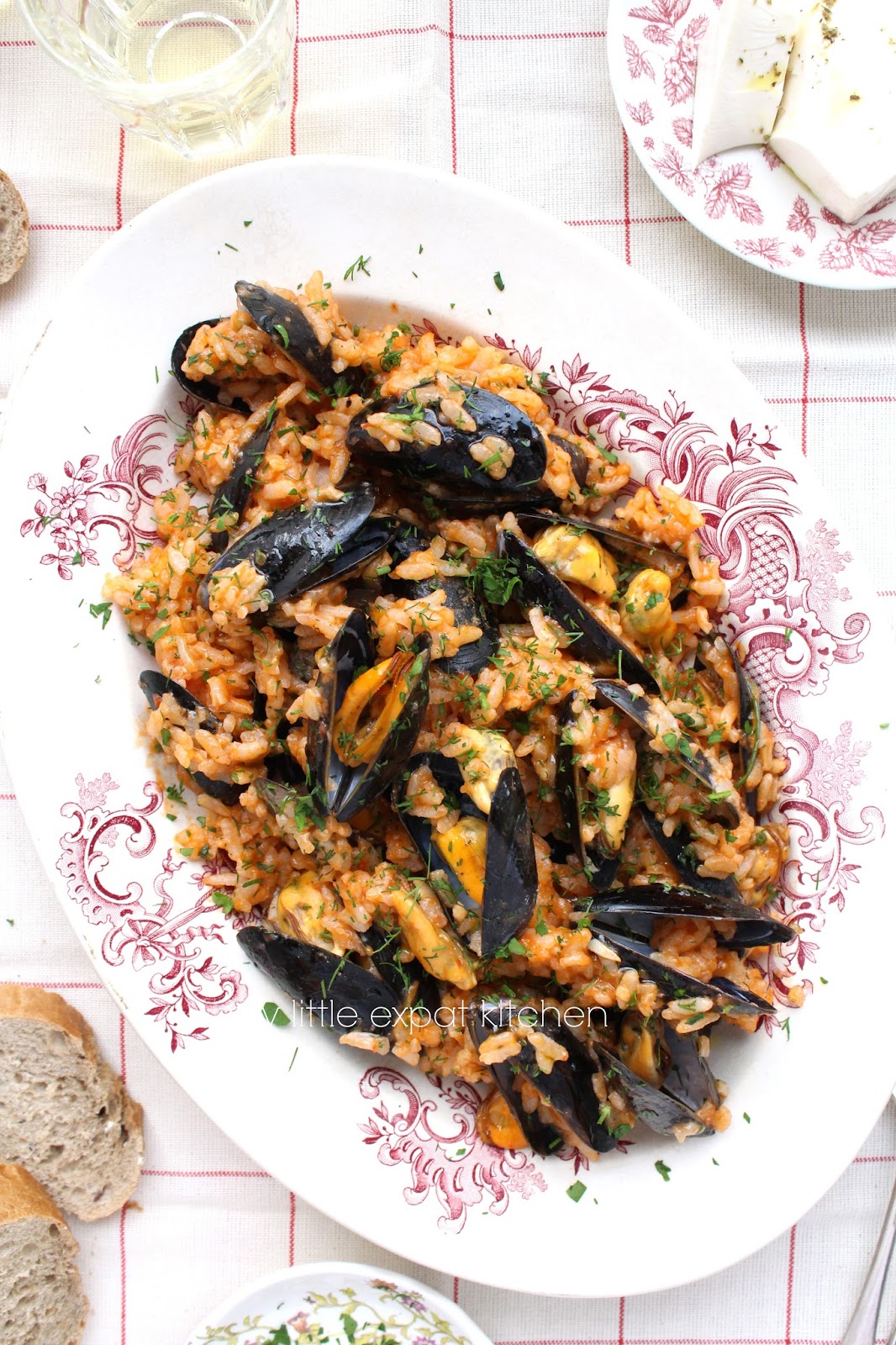 My Little Expat Kitchen Midopilafo Greek mussel pilaf with tomatoes