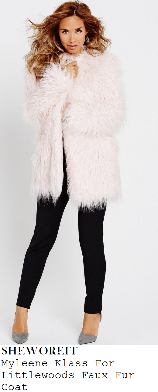 myleene-klass-light-pink-fluffy-long-sleeve-faux-fur-coat