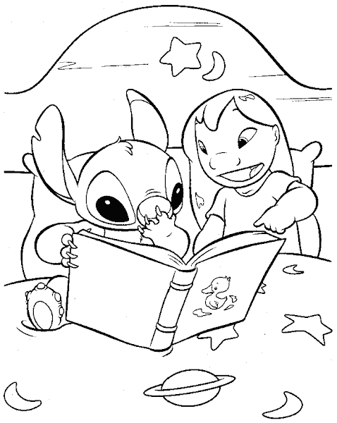Lilo and Stitch Characters Coloring Pages
