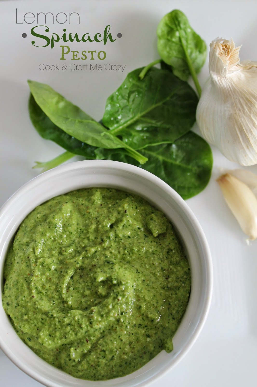 Cook and Craft Me Crazy Lemon Spinach Pesto