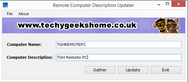 Remote Computer Description Updater screenshot