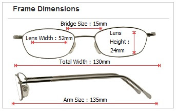 glasses dimensions