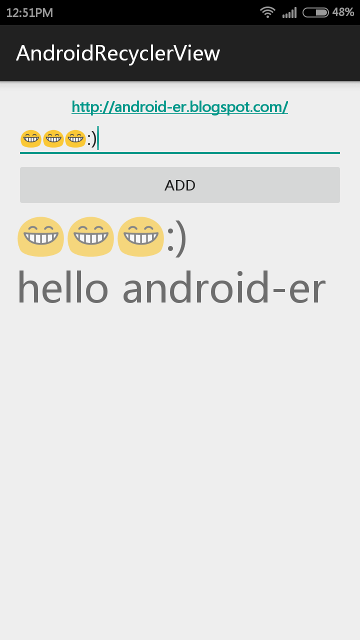 Android-er: Add and remove items to RecyclerView, with default animation