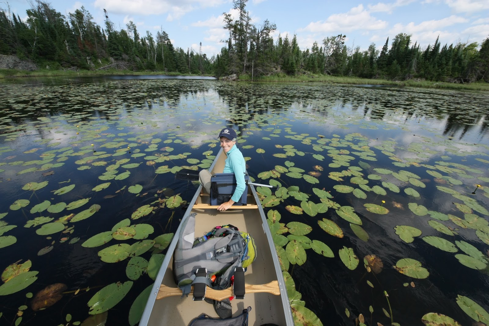 Head South honeymooners (boundary waters canoe area wilderness)