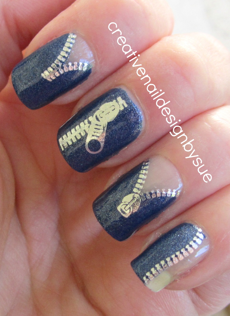 Creative Nail Design by Sue KKCenterHk zipper water decals and indie haul