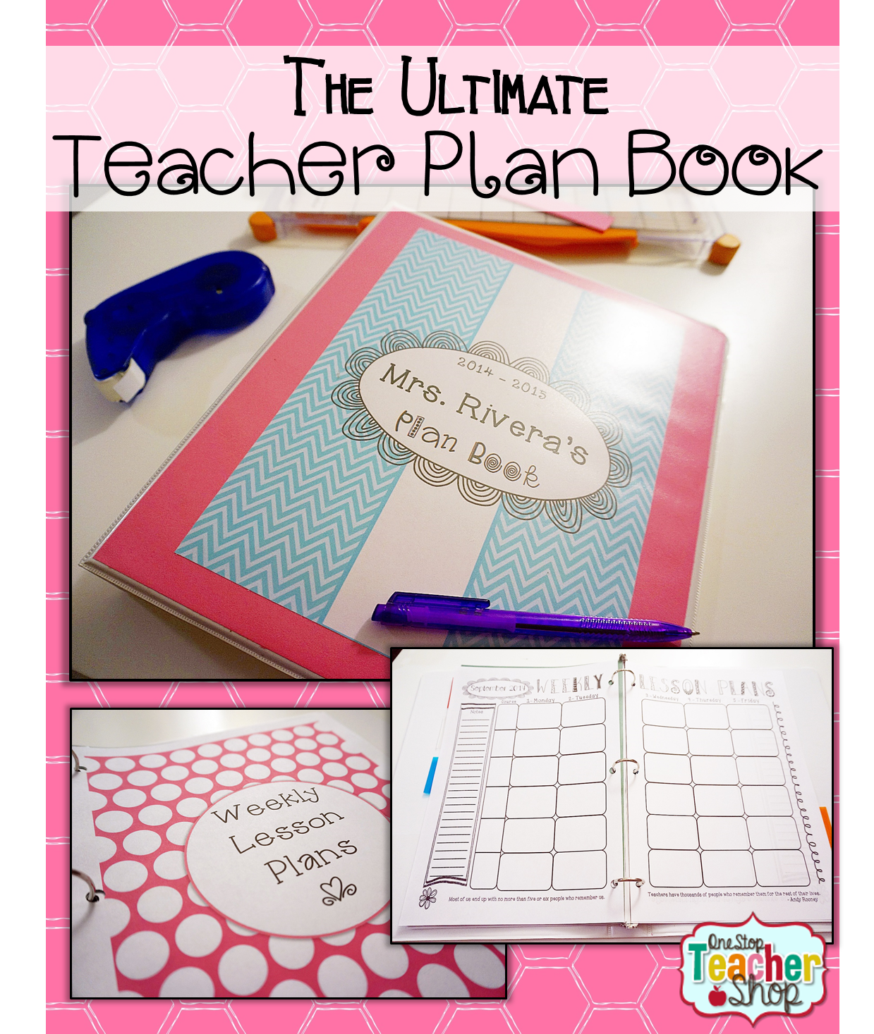 One Stop Teacher Shop Putting Together "The Ultimate Teacher Plan Book"