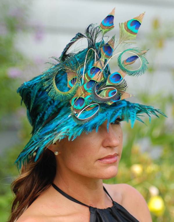 Victorian Mini Top Hat with Peacock Feathers The Vanity Fair Ready