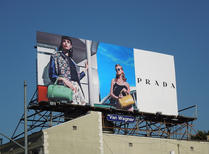 Prada 50's retro fashion billboard