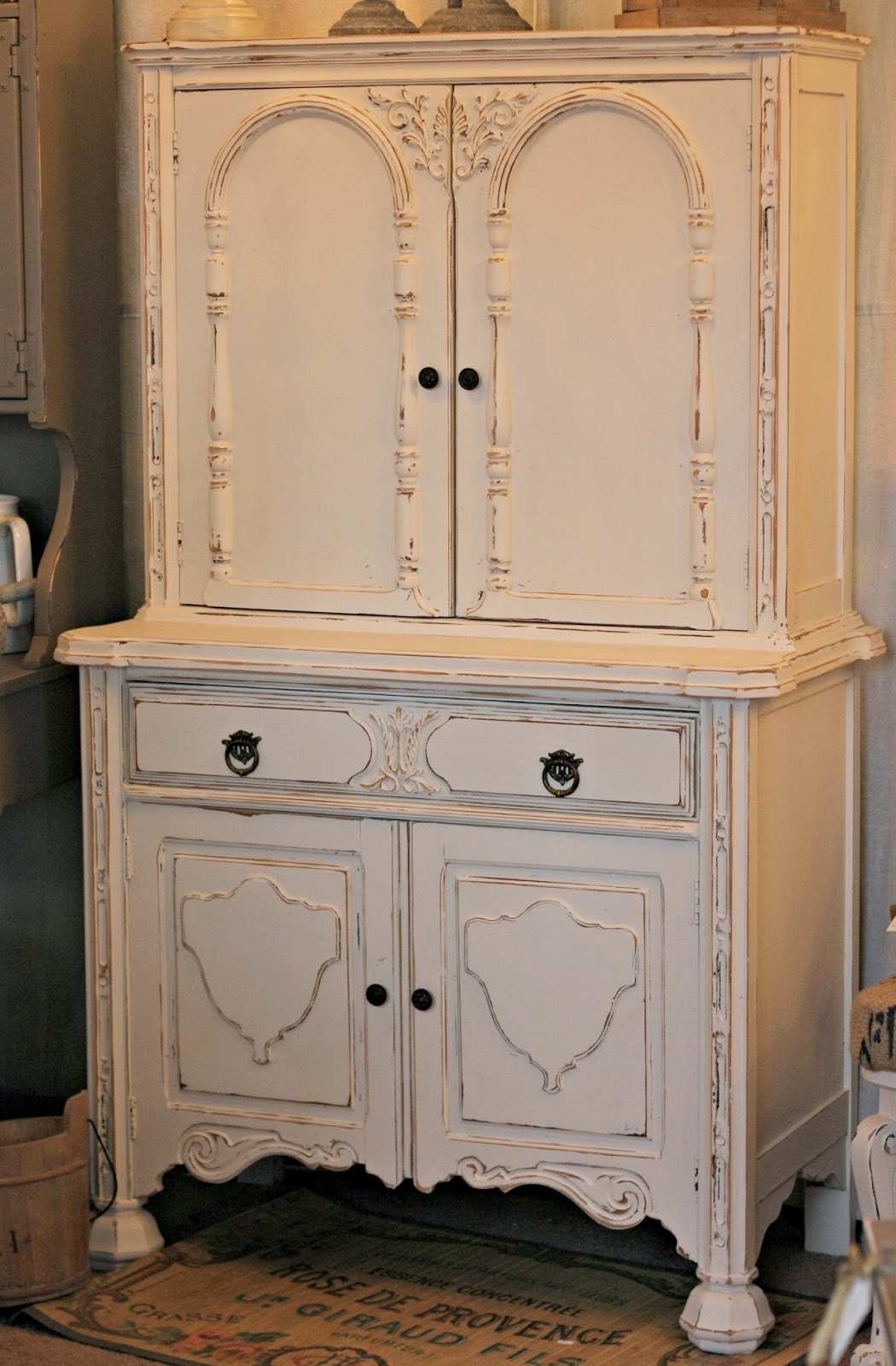 The Shabby Cottage Home Cottage White Antique Cupboard