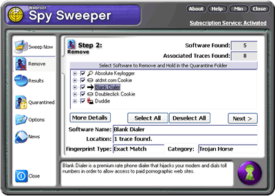 spy sweeper spy sweeper