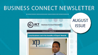 Screenshot of the Business Connect August Newsletter