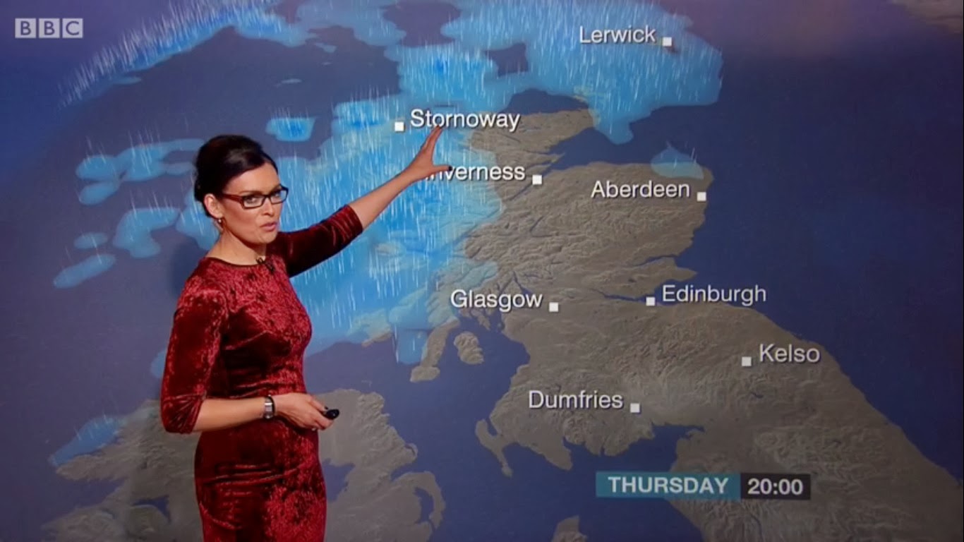 UK Regional News Caps Judith Ralston BBC Reporting Scotland Weather