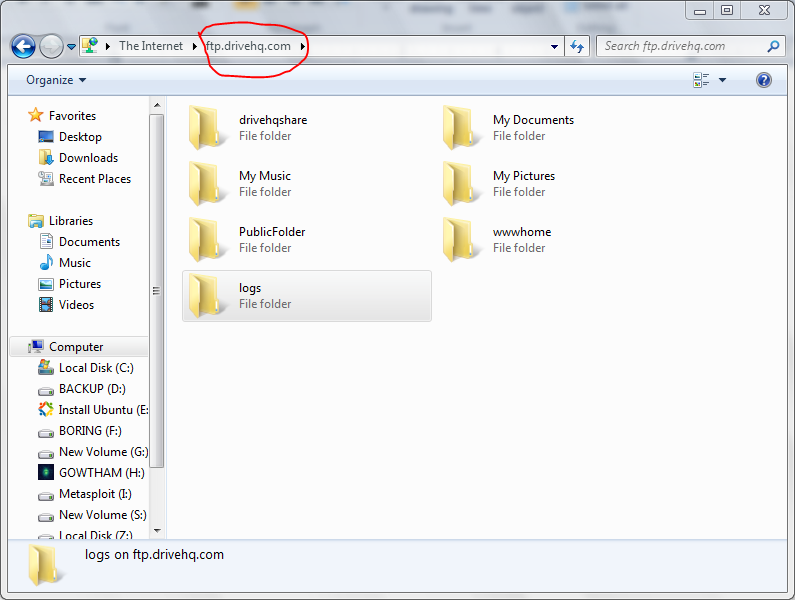 Use Windows Explorer as a ftp client HackToHell