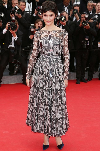 Audrey Tautou wore top-to-toe Prada at Cannes 2014 Audrey Tautou wore top-to-toe Prada at Cannes 2014