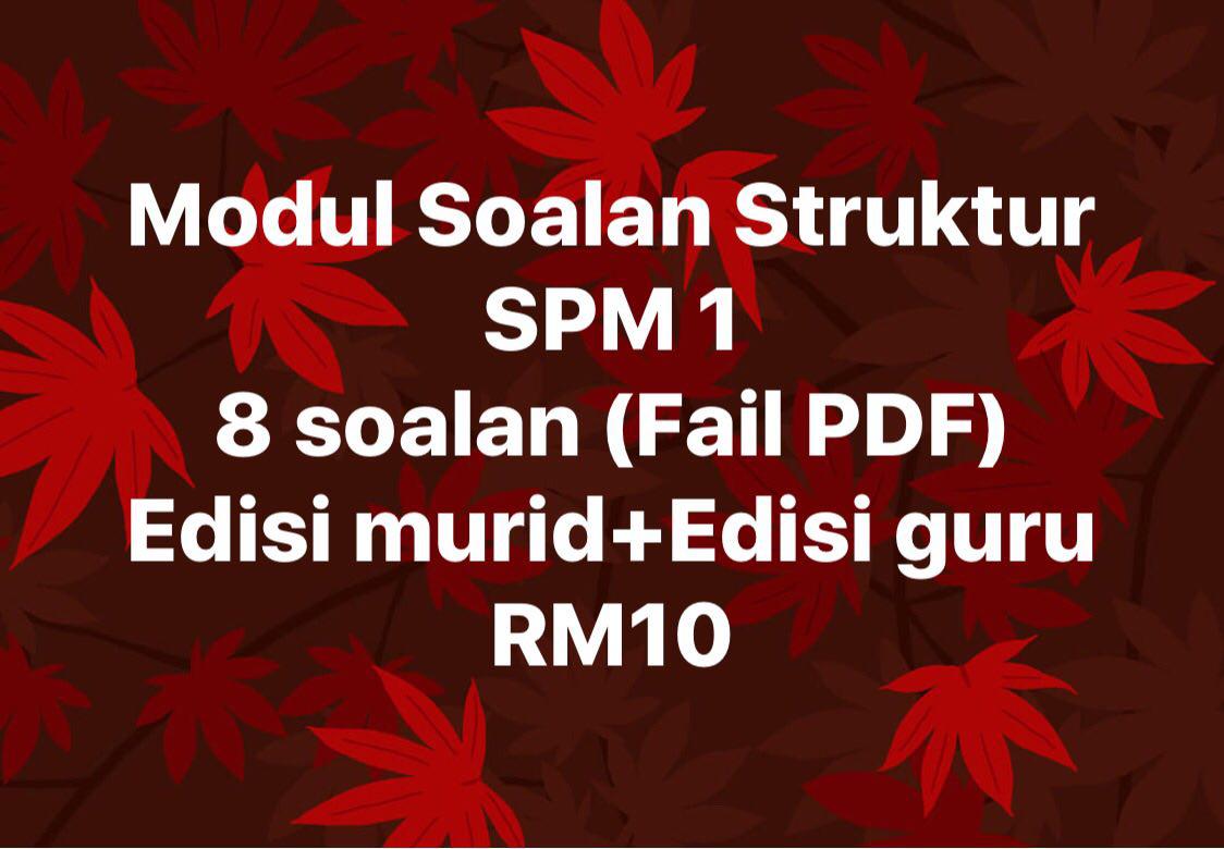 Modul Soalan Struktur (1) Pendidikan Moral SPM 2018