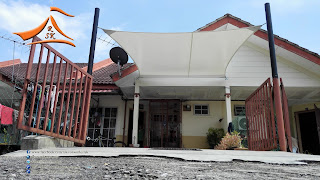 Our client have requested for Car Porch Tension Canvas Shade using Nylon Canvas for the size of 10' x 14'. This was in a house at Puncak Alam. Normally for this kind of Car Porch Tension Canvas Shade the size won't be the same and we will required to take the measurement before we can proceed with the project. Our client have requested for Car Porch Tension Canvas Shade using Nylon Canvas for the size of 10' x 14'. This was in a house at Puncak Alam. Normally for this kind of Car Porch Tension Canvas Shade the size won't be the same and we will required to take the measurement before we can proceed with the project.