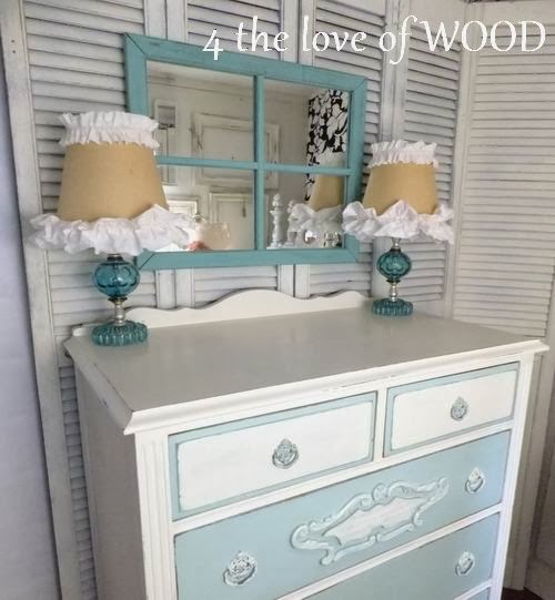 4 The Love Of Wood Painting A Two Color Dresser Blue And White