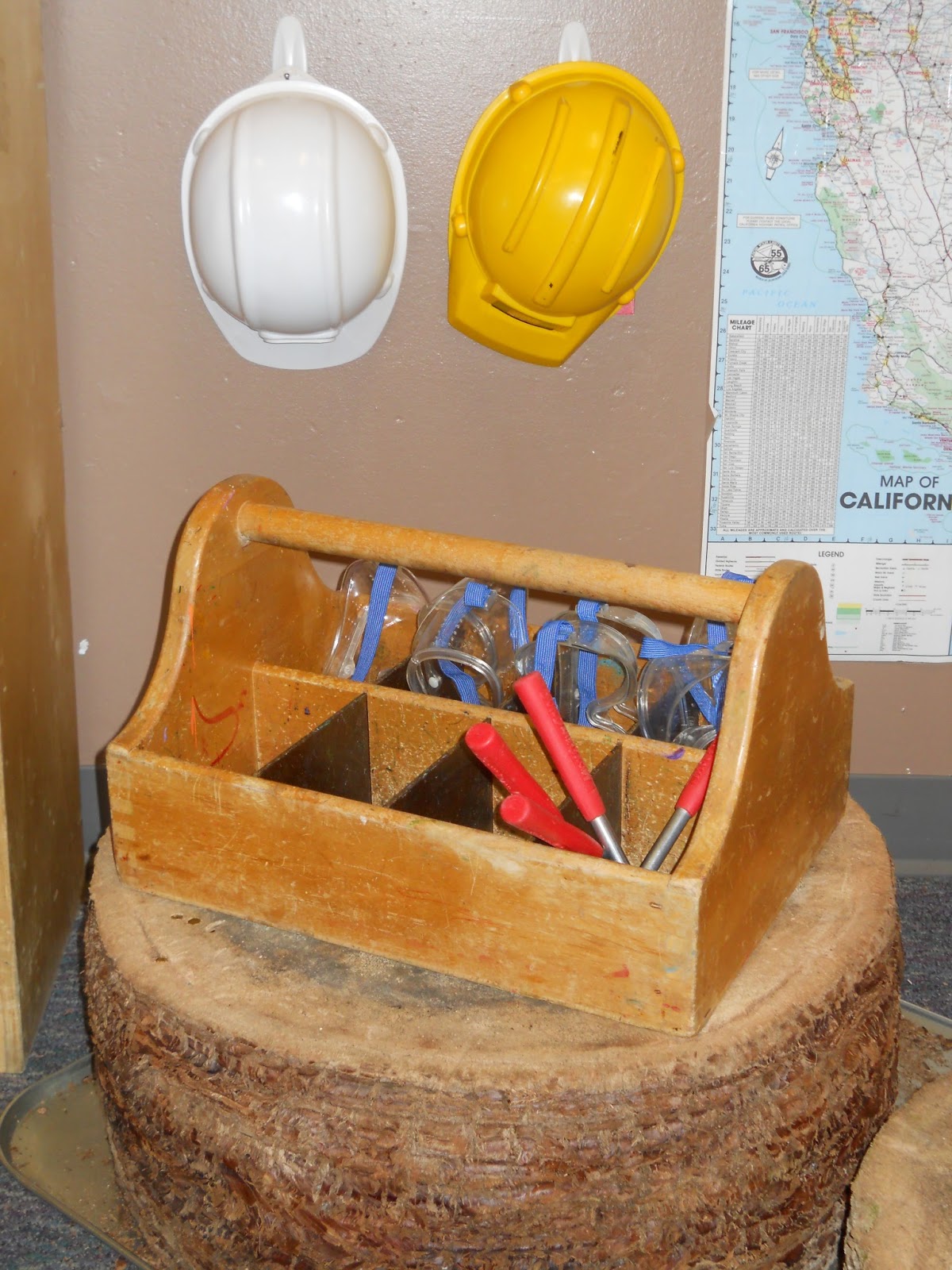 Learning and Teaching With Preschoolers Hammer and Nail Station