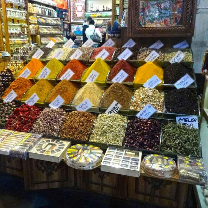 Spices in The Spice Bazaar, Istanbul, Turkey