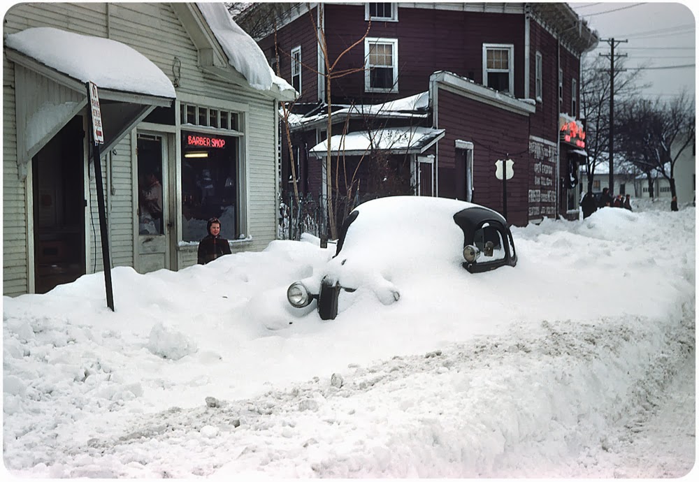 Thanksgiving Blizzard in Xenia, Ohio in 1950 vintage everyday