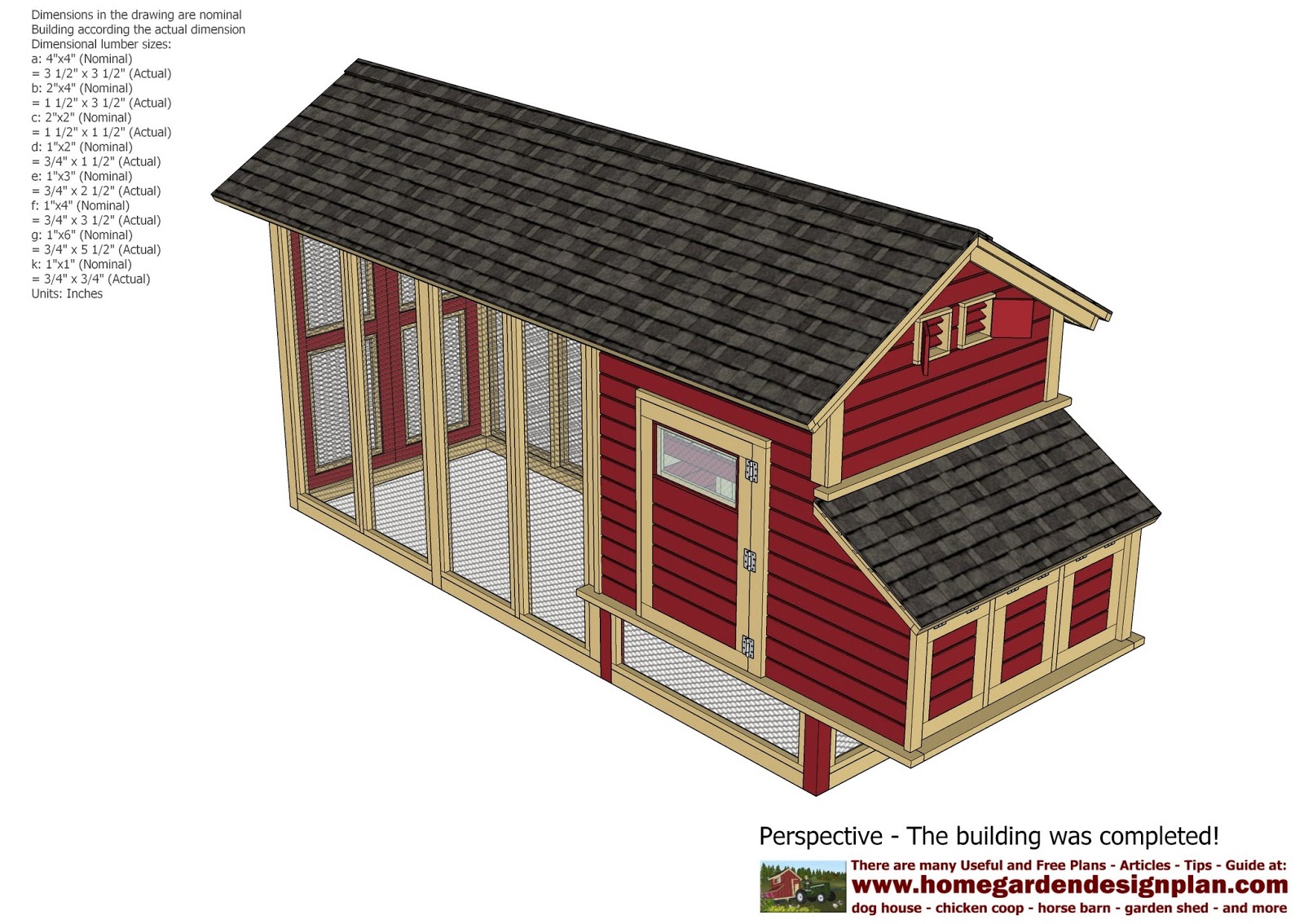 home garden plans M102 Chicken Coop Plans Construction Chicken