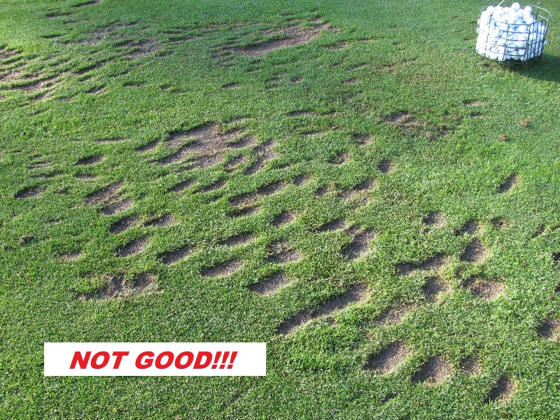 Island View Golf Club Range Tee Divots the RIGHT Way.