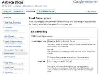 aprenda a configurar e-mails no feedburner aprenda a configurar e-mails no feedburner