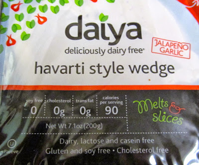 daiya havarti style dairy free cheese jalapeño garlic 