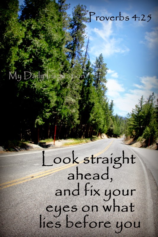 Look straight ahead, and fix your eyes on what lies before you