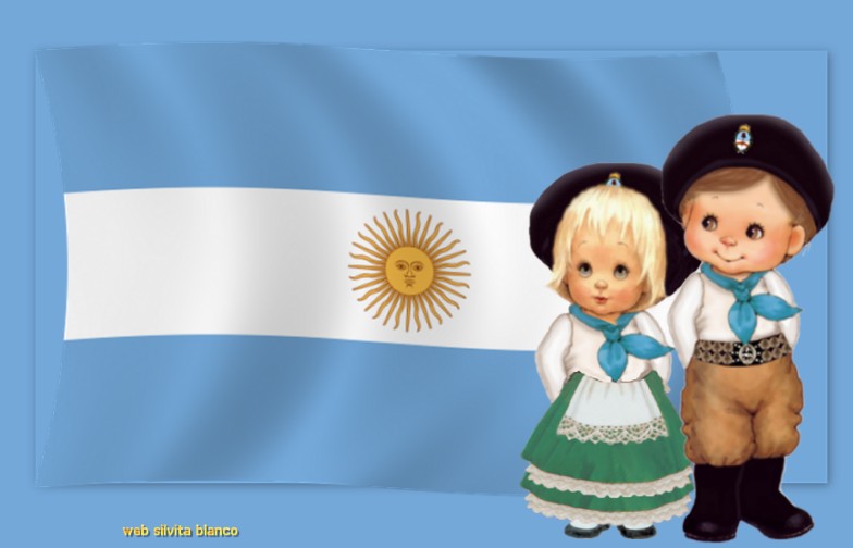 Salve argentina bandera azul y blanca jir n del cielo en donde reina el