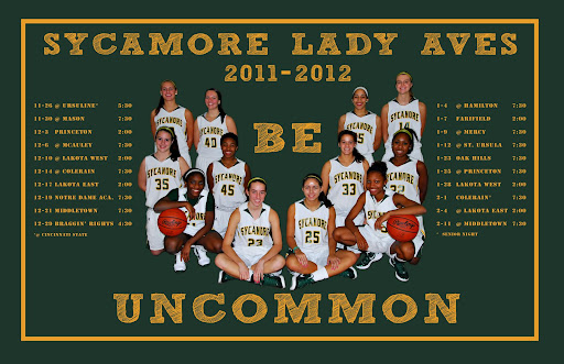 2011-2012  Sycamore Lady Aves BE UNCOMMON