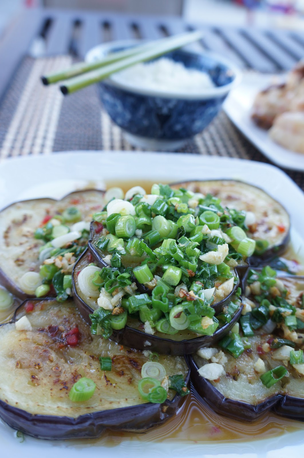 Gourmet by Kat Crispy catfish and eggplants with scallion fish sauce